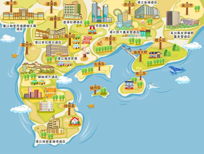 内江手绘地图旅游的艺术指南